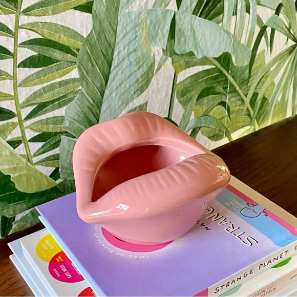 Other - Ceramic Pink Lips Ashtray/ Trinket Dish/ Jewelry Holder/ Planter